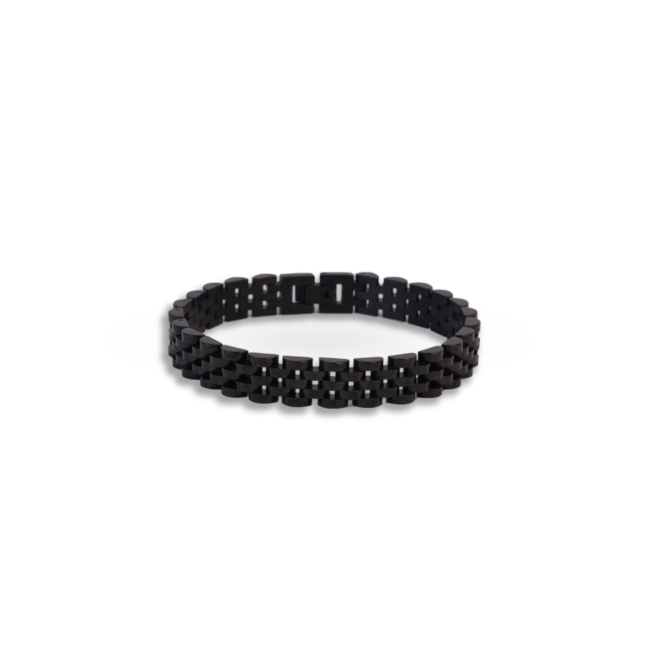 sleek black chain bracelet,