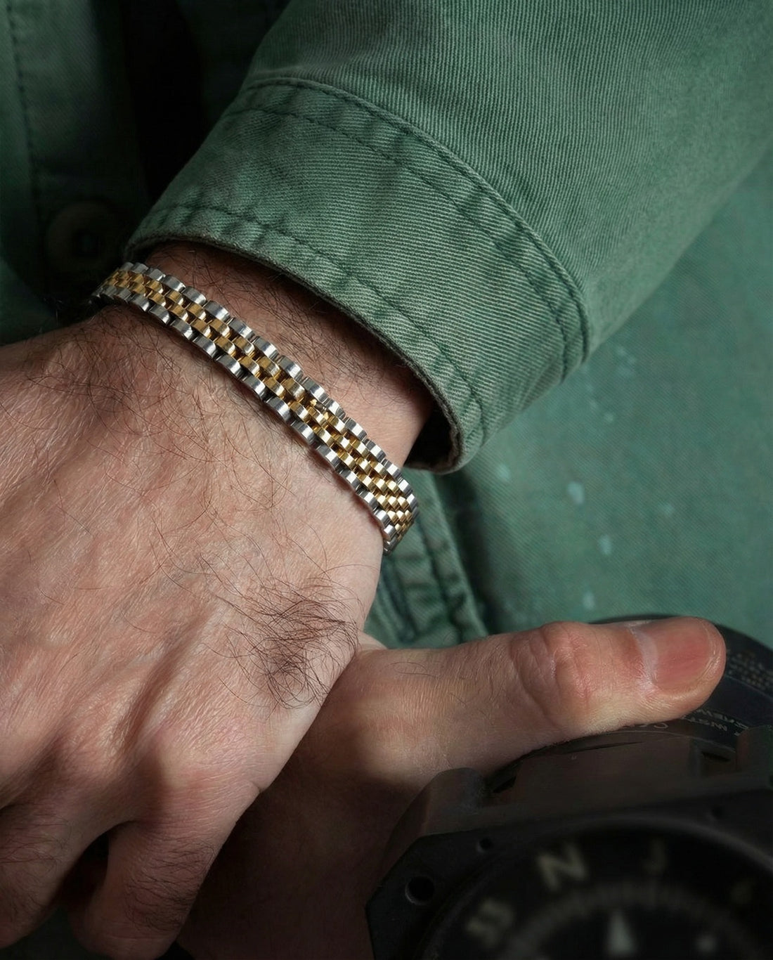 Royal Crest Dual-Tone Bracelet