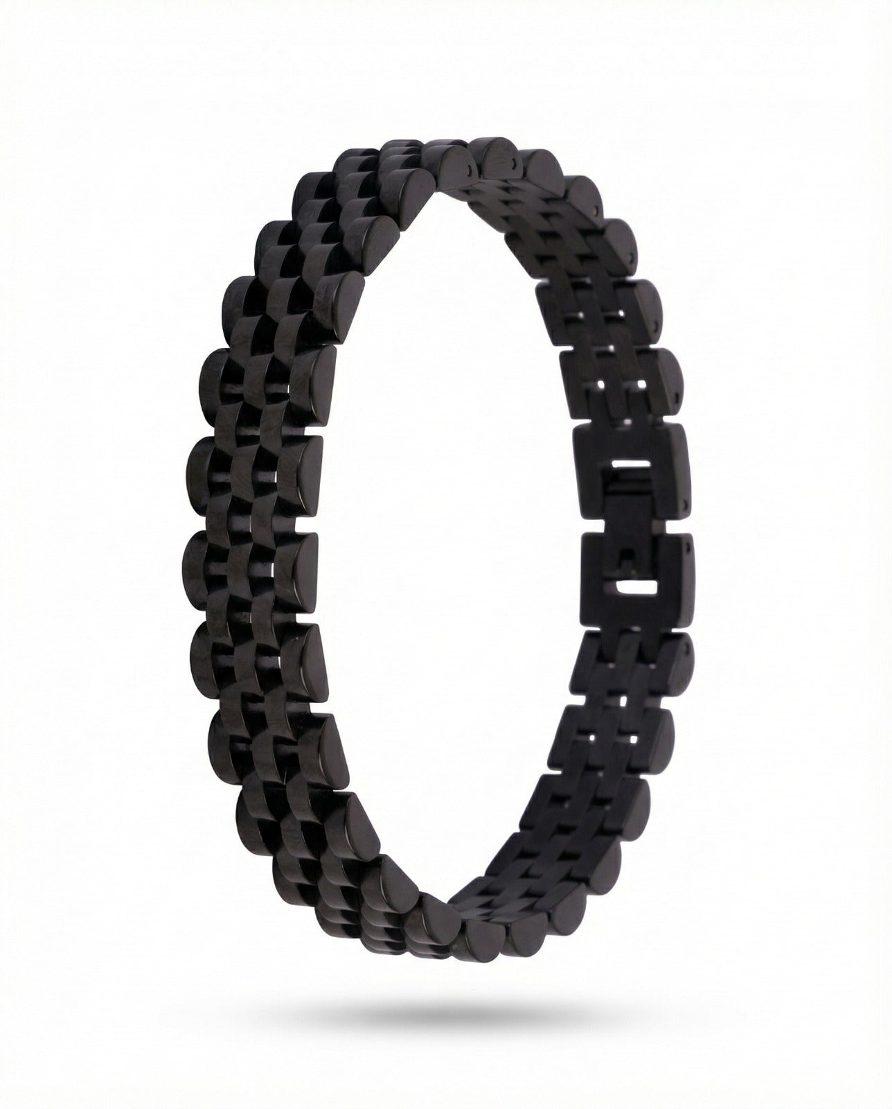 sleek black chain bracelet,