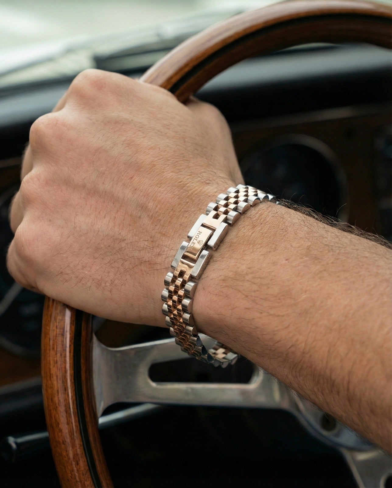 Royal Crest Dual-Tone Bracelet